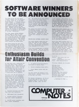 An Open Letter to Hobbyists; in Computer Notes