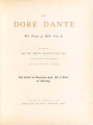 Divine Commedia; The Doré Dante in 6 vols: Vision of Hell, 2 vols.; Vision of Purgatory, 2 vols.; Vision of Paradise, 2 vols.