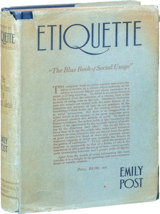 Item #1177 Etiquette in Society, in Business, and at Home. Emily Post