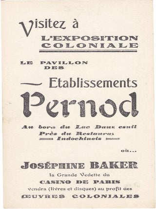 21 Photo Promotional Cards for L'Exposition Coloniale Performances; Pernod Fils pavilion