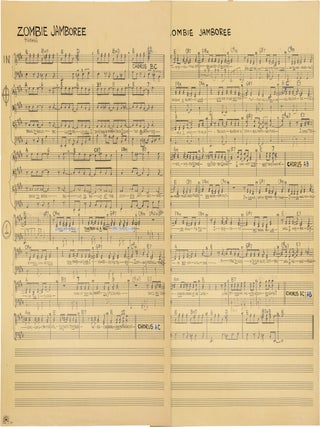 Item #1282 "Zombie Jamboree" Manuscript. Dave Guard, The Kingston Trio