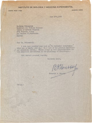 The Hypophysis and Diabetes; A Small Archive of Eleven Inscribed Offprints and Three Letters