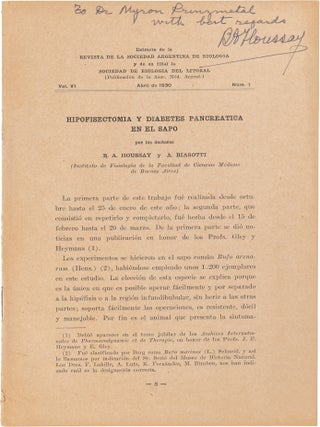 The Hypophysis and Diabetes; A Small Archive of Eleven Inscribed Offprints and Three Letters