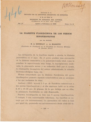 The Hypophysis and Diabetes; A Small Archive of Eleven Inscribed Offprints and Three Letters
