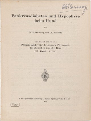The Hypophysis and Diabetes; A Small Archive of Eleven Inscribed Offprints and Three Letters
