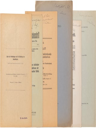 Item #1293 Six Offprints on Immunochemistry, Inscribed to Hans Sachs. Karl Landsteiner