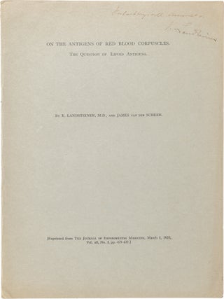 Six Offprints on Immunochemistry, Inscribed to Hans Sachs