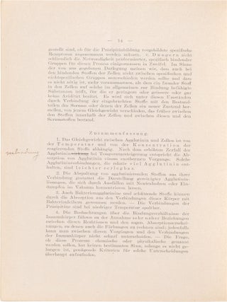 Six Offprints on Immunochemistry, Inscribed to Hans Sachs