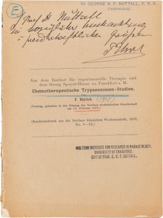 Two Presentation Offprints on the Foundations of Chemotherapy