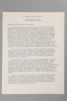 An Archive of Letters and 69 Signed Nobel Lectures in Physics, Chemistry, and Physiology or Medicine
