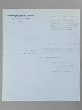 An Archive of Letters and 69 Signed Nobel Lectures in Physics, Chemistry, and Physiology or Medicine