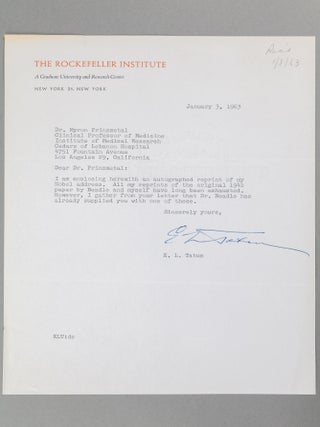 An Archive of Letters and 69 Signed Nobel Lectures in Physics, Chemistry, and Physiology or Medicine