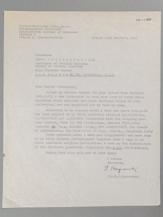 An Archive of Letters and 69 Signed Nobel Lectures in Physics, Chemistry, and Physiology or Medicine