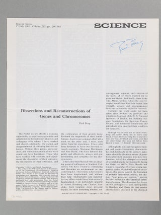 An Archive of Letters and 69 Signed Nobel Lectures in Physics, Chemistry, and Physiology or Medicine