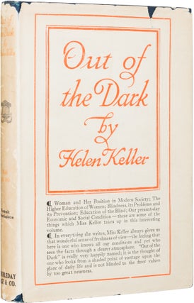 Item #211 Out of the Dark; Essays, Letters and Addresses on Physical and Social Vision. Helen Keller