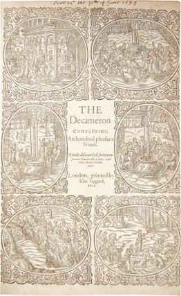 Item #238 The Decameron; Containing An Hundred Pleasant Novels. Giovanni Boccaccio