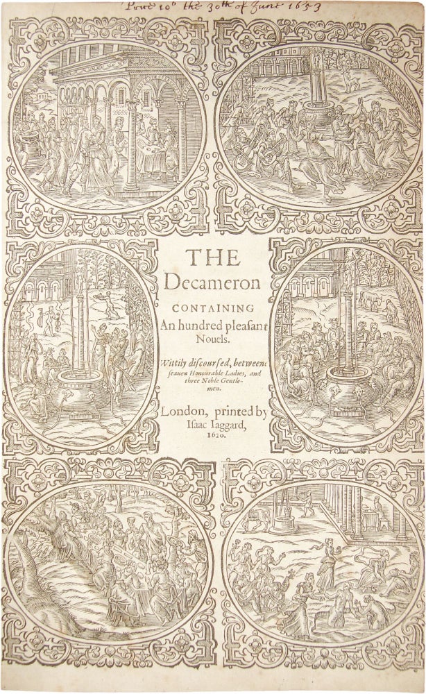 Item #238 The Decameron; Containing An Hundred Pleasant Novels. Giovanni Boccaccio.