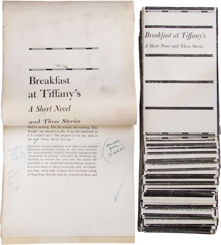 Item #242 Galley Proofs of Breakfast at Tiffany’s. Truman Capote.