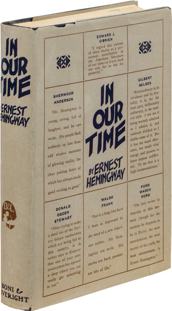 Item #244 In Our Time. Ernest Hemingway.
