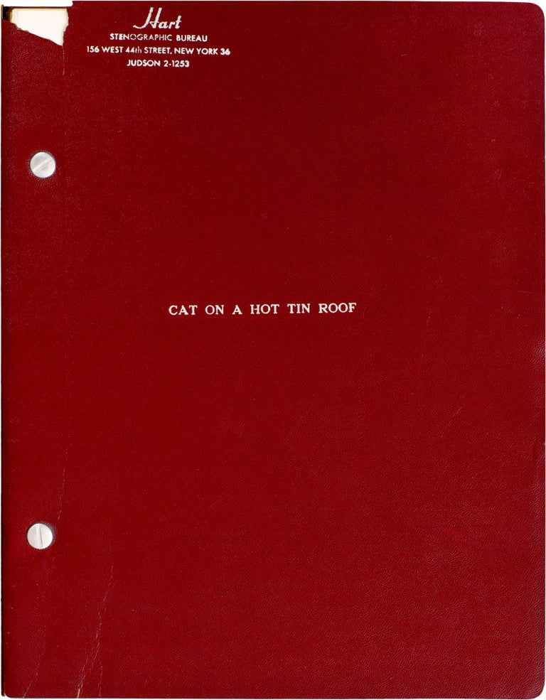 Item #248 Typescript, Cat on a Hot Tin Roof. Tennessee Williams.