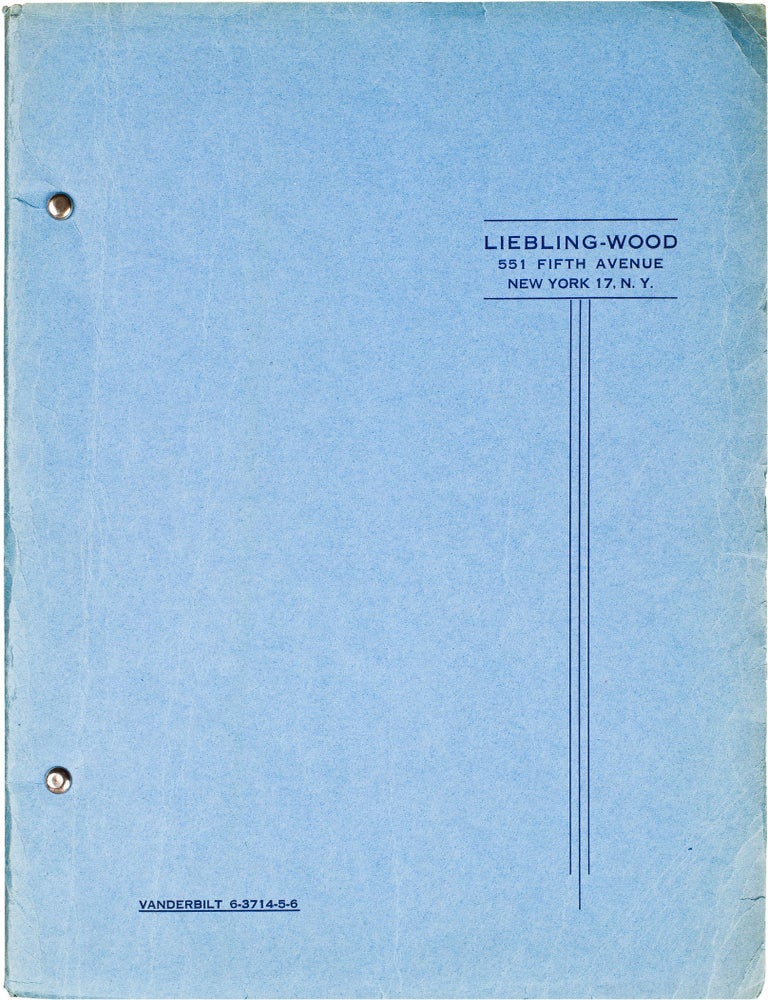 Item #249 Typescript, The Poker Night (A Streetcar Named Desire). Tennessee Williams.