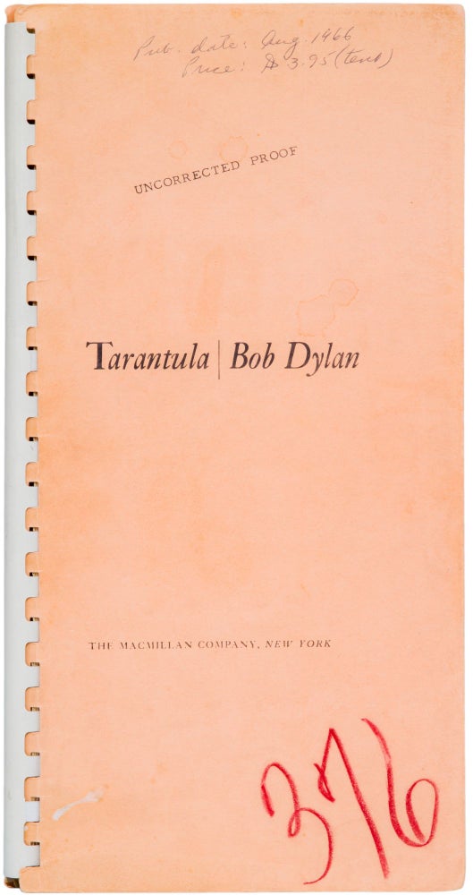 Item #258 Tarantula. Bob Dylan.
