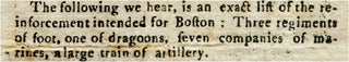 Broadside; Great Britain Declares an American Insurgency
