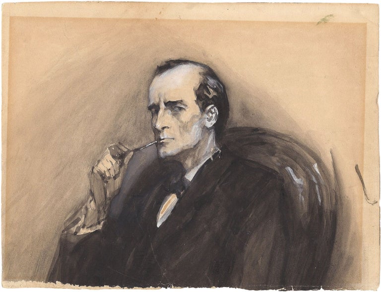 Item #276 Original Portrait of Sherlock Holmes. Sidney Paget.
