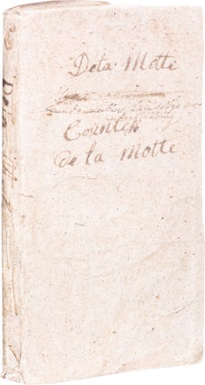 Item #348 Authentic Adventures of the Celebrated Countess de la Motte. Countess Jeanne de la Motte