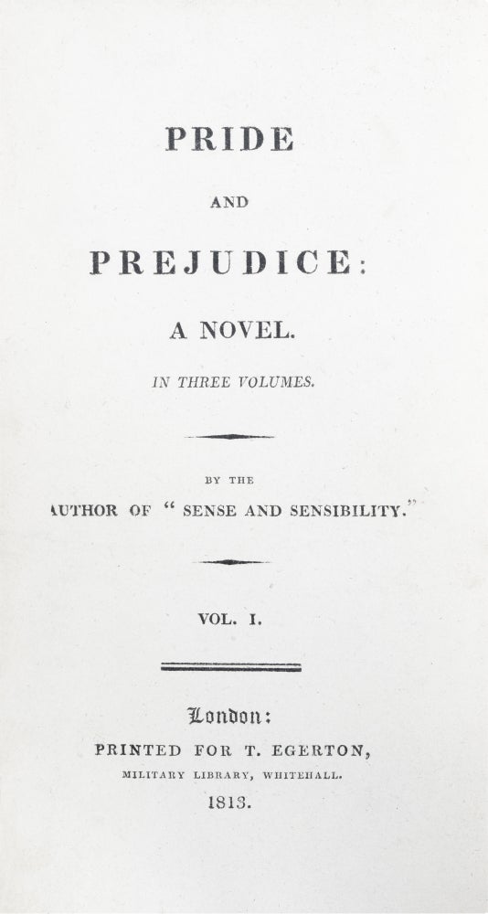 Item #422 Pride and Prejudice. Jane Austen.