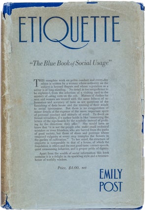 Item #72 Etiquette In Society, In Business, and At Home. Emily Post