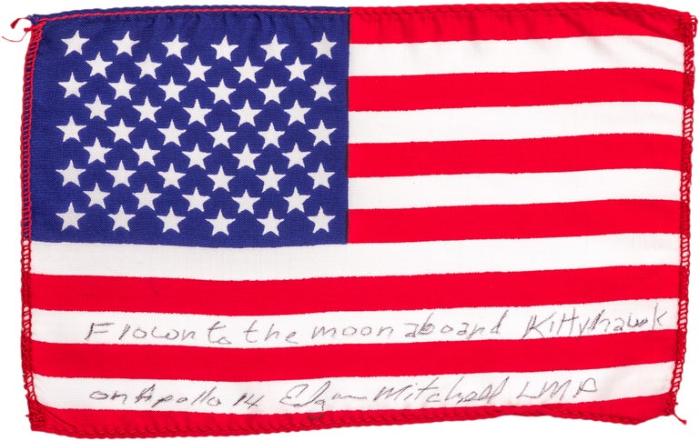 Item #73 Signed U.S. Flag Flown to the Moon. NASA.