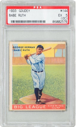 Item #763 Goudey Gum Baseball Card. Babe Ruth