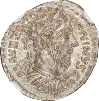 Item #816 Silver Denarius Coin. Marcus Aurelius