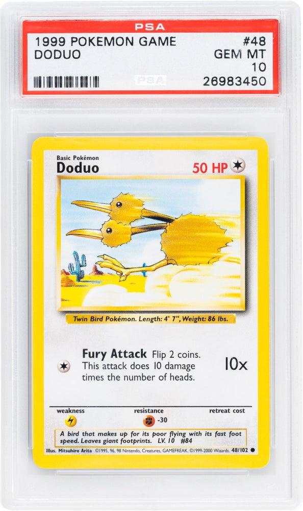 Item #823 Doduo, Number 48; Trading Card. Pokémon.