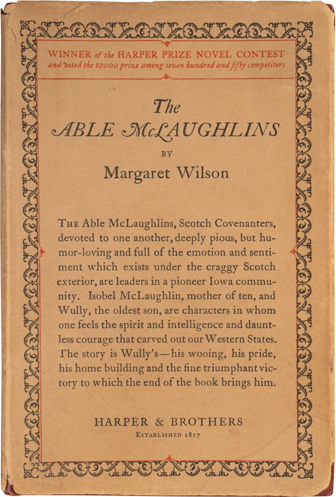 Item #848 The Able McLaughlins. Margaret Wilson.