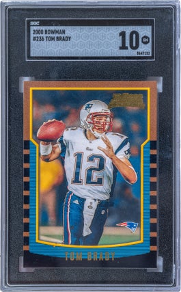 Item #940 Tom Brady Rookie Card. Football