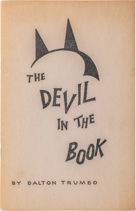 Item #960 The Devil in the Book. Dalton Trumbo