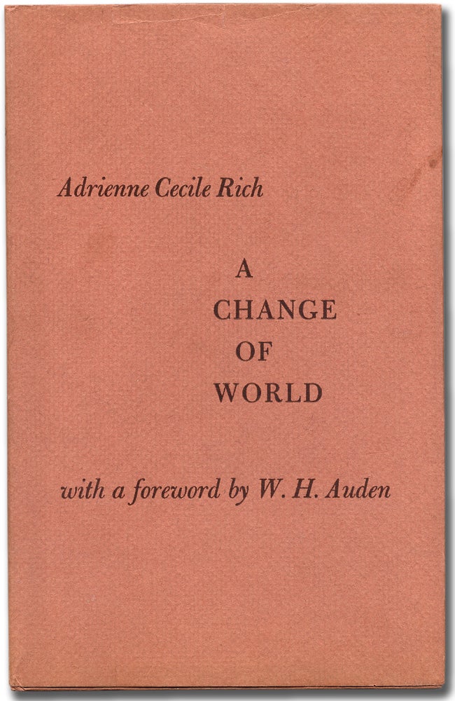 Item #99661 A Change of World. Adrienne RICH.